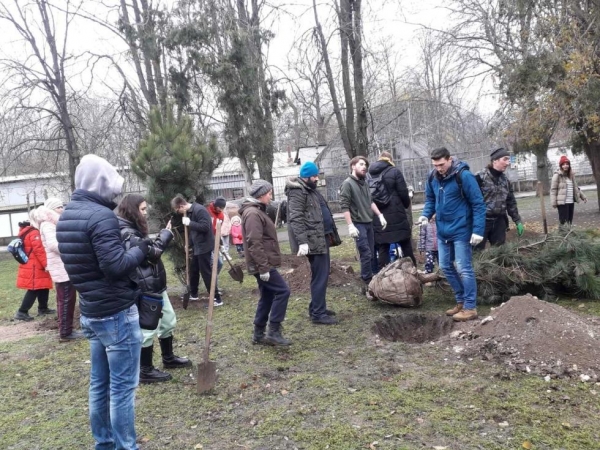 В Одесском зоопарке посадили сосны, можжевельник и гортензии 